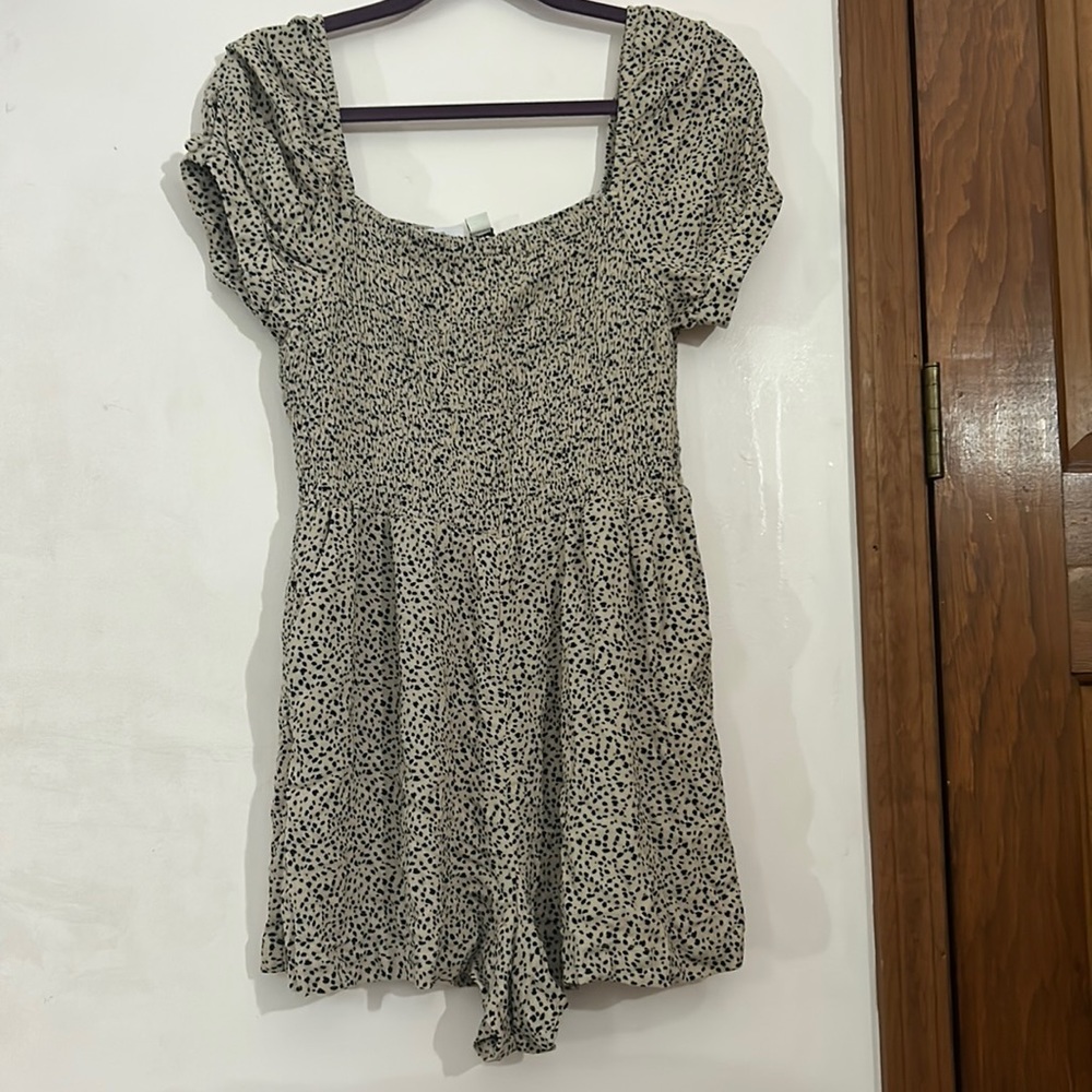 Animal print romper